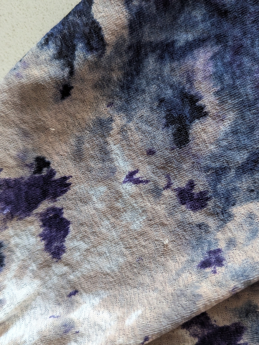 Anthropologie | Tie-Dye Blue & Purple Peplum Top | Size XS - Picture 5 of 6